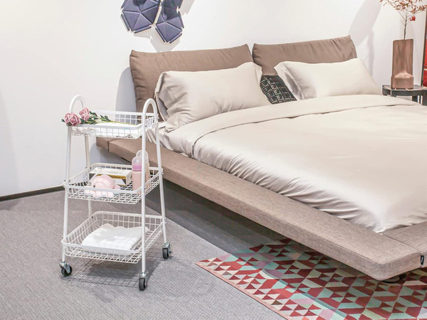 Regal küche bad schrank auf rädern metallregal drei ebenen 3