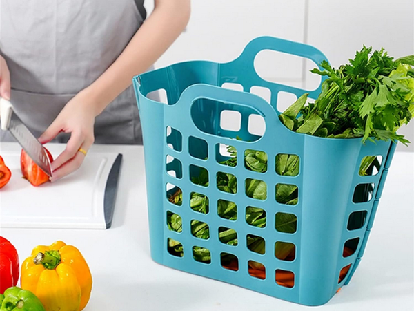 Ostukorv plastikust kokkupandav pesukorv suur