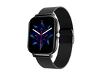 Smartwatch naiste meeste kummipaelaga spordikell Bluetooth kõned must