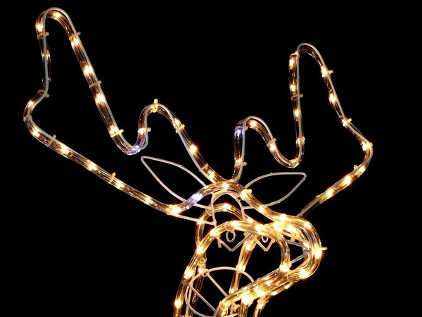 Reno luminoso 216 led decoración de navidad jardín grande con cabeza móvil