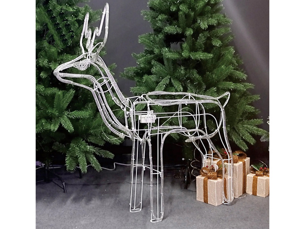 Reno luminoso 216 led decoración de navidad jardín grande con cabeza móvil