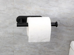 Toilettenpapierhalter wc selbstklebend ohne bohren schwarz loft metall