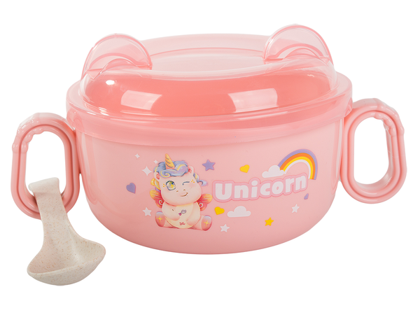 Barošanas piederumu komplekts bērnu ēdiena trauks ar rokturiem karote