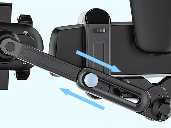 Automobilinis laikiklis galinio vaizdo veidrodėliui sukiojamas telefono laikiklis