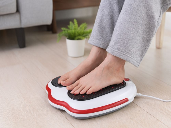 Masajeador eléctrico de pies con vibración, calentamiento y regulación de intensidad