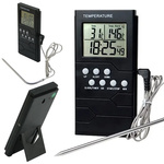 Termometro cocina sonda lcd reloj para carne