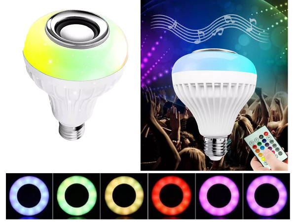 Led colour bulb rgb speaker bluetooth remote control