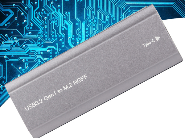 Hdd adaptér box m.2 sata ngff usb 3.1 usb typ-c 2230-2280mm