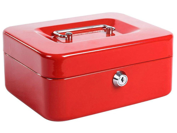 Metal money box safe key documents