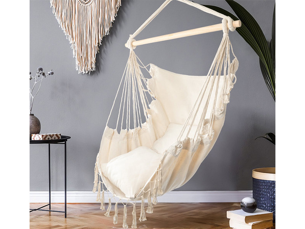Hamak brazylijski ogrodowy fotel wiszący krzesło bujak huśtawka boho balkon