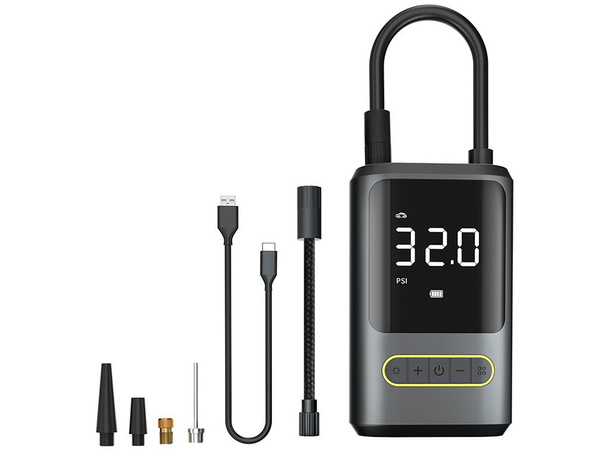 Pompe à vélo électrique pour vélo voiture compresseur lampe de poche 10 bar lcd