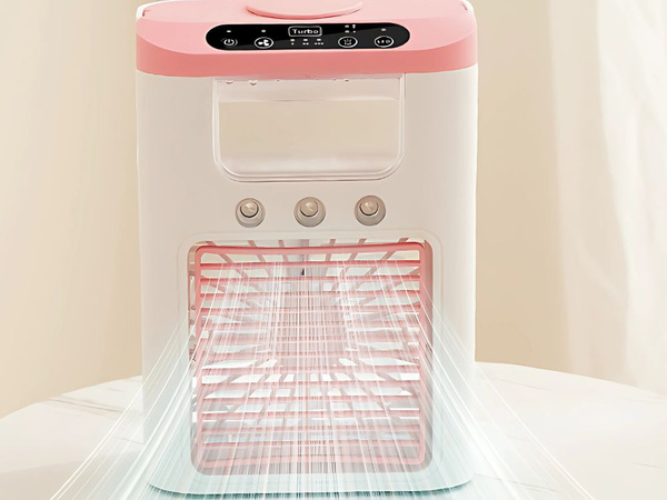 Stolní ventilátor s vodním zvlhčovačem usb rgb vedl 3 úrovně rychlosti
