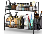 Étagère de cuisine loft organisateur de cuisine à deux étages avec panier