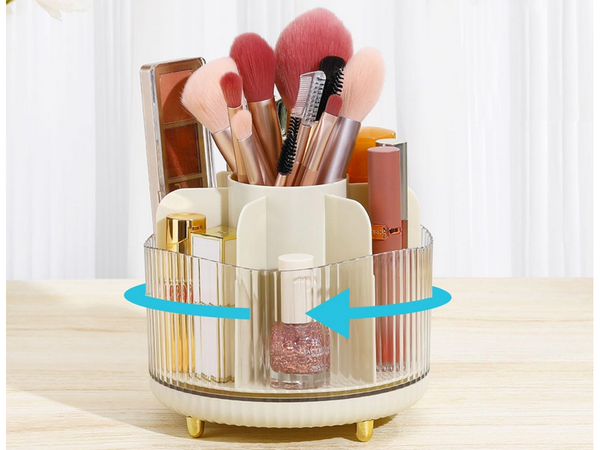 Organizér na kozmetiku šperky otočný 360 na make-up štetce kazeta