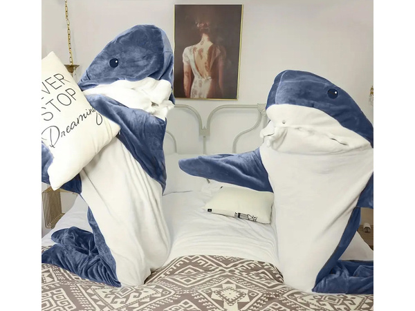 Couverture de requin pyjama vêtements de nuit costume chaud hiver sweat à capuche épais m