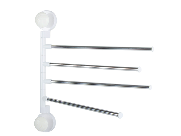 Porte-serviettes de salle de bain pivotant 4 bras
