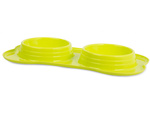Double bowl for dog/cat food 400ml x 2
