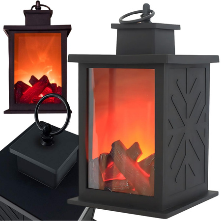 Farol decorativo led chimenea movible llama lampara electrica pilas