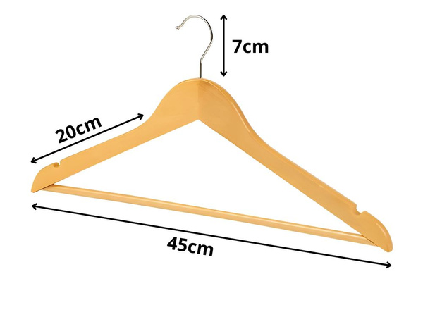 3x lakirano drevesno ohranilo za oblačila set drevesnih ohranil
