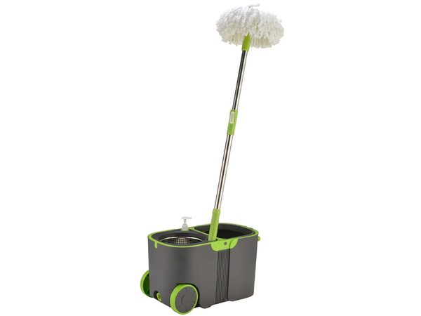 Rotacinės šluostės 360 turbo kibiro rinkinys 2x mikropluošto pagalvėlės