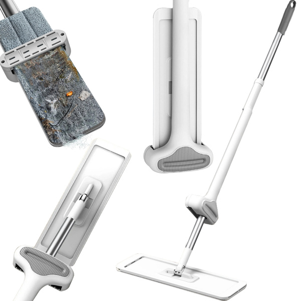 Mop płaski z wyciskaczem ręcznym 125cm chłonny składany szeroki mirkofibra