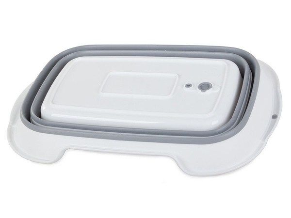 Bol plegable de silicona con desagüe