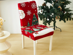 Funda navideña para silla decorativa universal Papá Noel con goma elástica