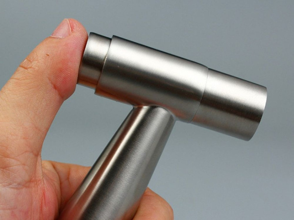 Metal pressure bidet handle with button for bidet toilet