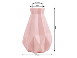 Jarron de plastico flor de esquina, jarron de esquina 20 cm