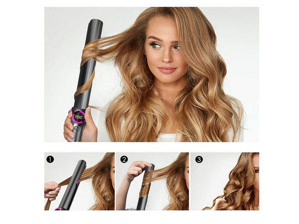 Plancha de pelo rizador cerámico 2en1 lcd