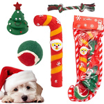 Set de juguetes para perros dog chews tugger 4 pcs mix gift toy christmas
