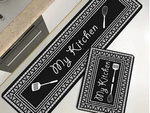 Kitchen decorative rug kit 2 pcs. Kitchen patterns rug