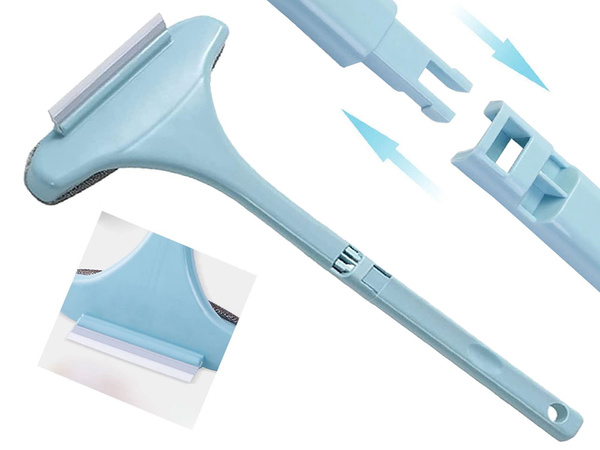 Window cleaning brush wiper 2in1