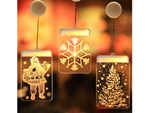 3d stained glass window decoration christmas lights