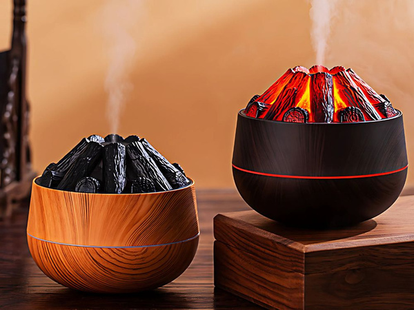 Humidificateur d'air feu de campus led usb diffuseur à ultrasons pour la maison et le bureau