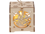 Wooden hanging lantern christmas tree lighting christmas ornament bells