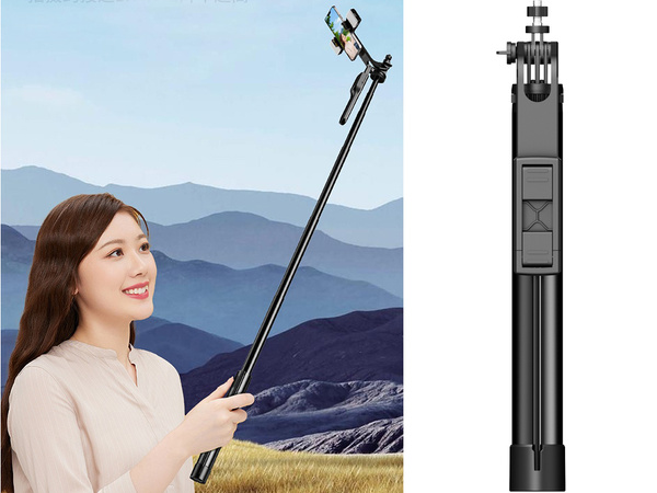 Selfie stick telefona turētājs tripod statīvs pilots bluetooth 178 cm