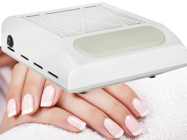 Pochłaniacz pyłu do paznokci bezworkowy kasetowy manicure 80w z filtrem