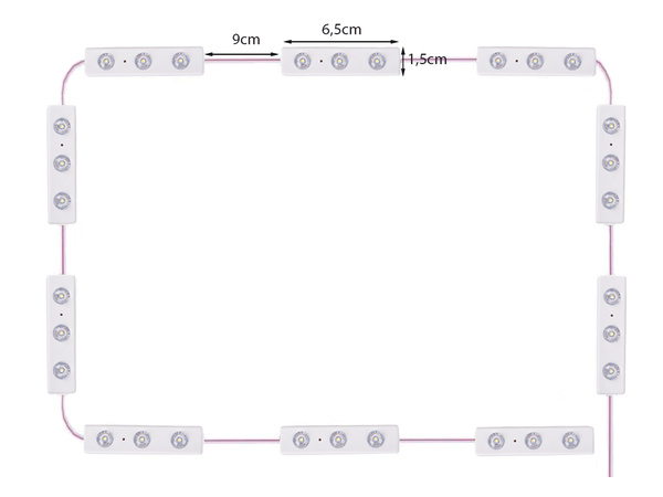 Led tualetes galds spogulis gaismas grims komplekts 10 gab usb 3 gaismas krāsas
