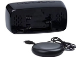 Electronic alarm clock with vibration pad led digital mains alarm
