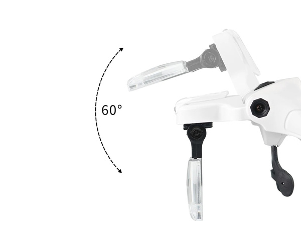 Čelová lupa se 4 led diodami 3,5 přesná čelovka profesionální