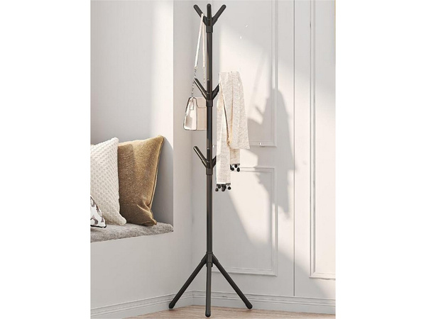 Floor standing clothes rack jackets floor stand metal black