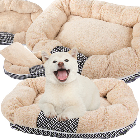 Plush dog playpen bed soft cushion couch bedding fluffy