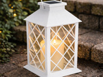 DECORATIVE LED LANTERN WITH ELECTRIC CANDLE SOLAR DECORATIVE