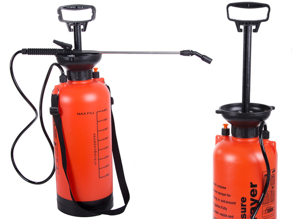 Tlačni razpršilnik vrtni ročni razpršilnik dolga kopja 8l jermen