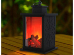 Latern dekoratiivne led kamin liikuv leek lamp elektrilised patareid
