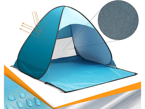 Beach tent self folding uv protective family bag set