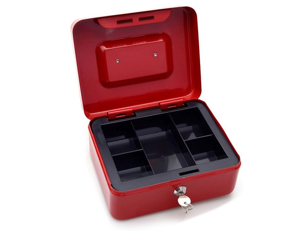 Metal money box safe key documents