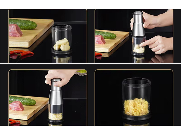 Rotary vegetable and fruit chopper for garlic hand chopper shredder