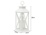 DECORATIVE LED LANTERN WITH ELECTRIC BATTERY-POWERED CANDLE